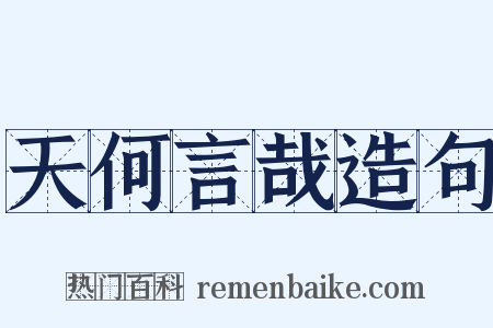 天何言哉造句是什么意思的图片